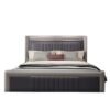 London Upholstered Luxury Leather King Size Bedframe - Image 12