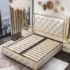 Lucid Upholstered Luxury Leather King Size Bedframe - Image 4