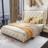 Lucid Upholstered Luxury Leather King Size Bedframe - Image 2