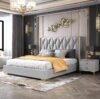 Madelyn Upholstered Luxury Leather King Size Bedframe - Image 8