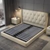 Madelyn Upholstered Luxury Leather King Size Bedframe - Image 2