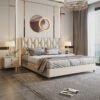 Madelyn Upholstered Luxury Leather King Size Bedframe - Image 4