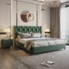Madelyn Upholstered Luxury Leather King Size Bedframe - Image 3
