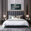 Maxine Upholstered Luxury Leather King Size Bedframe