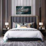 Maxine Upholstered Luxury Leather King Size Bedframe