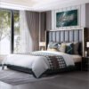 Maxine Upholstered Luxury Leather King Size Bedframe - Image 3