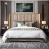 Maxine Upholstered Luxury Leather King Size Bedframe - Image 4