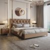 Madelyn Upholstered Luxury Leather King Size Bedframe - Image 6