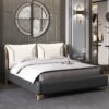 Monash Upholstered Leather King Size Bedframe