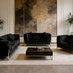 MOROCCO Living Suite Upholstered Velvet Sofa Set