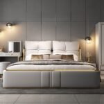 Moscow Upholstered Leather King Size Bedframe