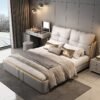Moscow Upholstered Leather King Size Bedframe - Image 8