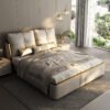 Moscow Upholstered Leather King Size Bedframe - Image 5