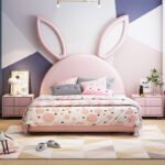 Penelope Upholstered Leather Queen Bedframe