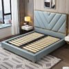 Prism Upholstered Luxury Leather King Size Bedframe - Image 3