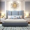 Regal Upholstered Leather King Size Bedframe - Image 3