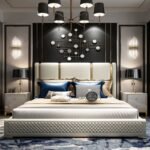 Regal Upholstered Leather King Size Bedframe