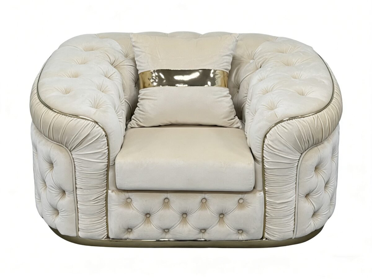RIYADH Living Suite Upholstered Velvet Sofa Set - Image 7