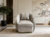 SAUDI Living Suite Upholstered Velvet Sofa Set - Taupe - Image 4