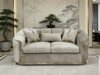 SAUDI Living Suite Upholstered Velvet Sofa Set - Taupe - Image 3