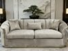 SAUDI Living Suite Upholstered Velvet Sofa Set - Taupe - Image 2
