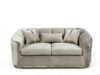 SAUDI Living Suite Upholstered Velvet Sofa Set - Taupe - Image 6