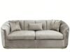 SAUDI Living Suite Upholstered Velvet Sofa Set - Taupe - Image 5