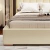 Lioness Upholstered Luxury Leather King Size Bedframe - Image 6