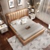 Lioness Upholstered Luxury Leather King Size Bedframe - Image 7