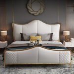 Slovakia Upholstered Leather King Size Bedframe