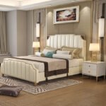 Celine Upholstered Luxury Leather King Size Bedframe