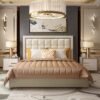SOVIA Upholstered Leather King Bedframe