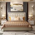 SOVIA Upholstered Leather King Bedframe