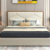 Valerian Upholstered Luxury Leather King Size Bedframe - Image 2